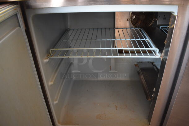 NICE! Delfield Model ST4048 Stainless Steel Commercial 2 Door Work Top Cooler w/ Backsplash. 115 Volts, 1 Phase. 48x28.5x40. Cannot Test Due To Cut Power Cord - Image 5 of 6