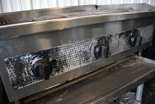 NICE! Stainless Steel Commercial Countertop Natural Gas Powered Charbroiler Grill w/ Attached Left Side Speedwell. 40x25x16 - Image 4 of 7