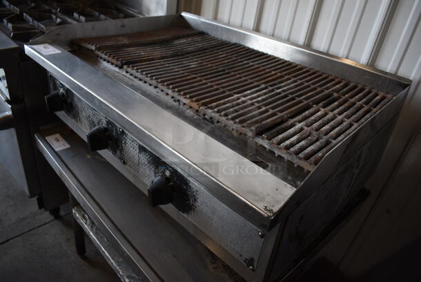 NICE! Stainless Steel Commercial Countertop Natural Gas Powered Charbroiler Grill w/ Attached Left Side Speedwell. 40x25x16 - Image 6 of 7