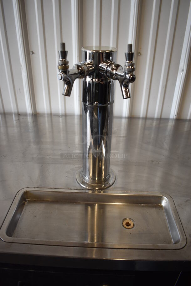 GREAT! Beverage Air Model DD78E Stainless Steel Commercial 3 Door Direct Draw Kegerator w/ 3 Beer Towers and 7 Couplers. 115 Volts, 1 Phase. 92x29x51. Tested and Working! - Image 5 of 11