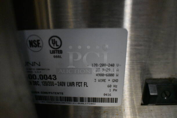 NICE! 2016 Bunn Model DUAL SH DBC Stainless Steel Commercial Countertop Dual Coffee Machine w/ Hot Water Dispenser, 2 Bunn Model SH SERVER Satellite Servers and 2 Metal Brew Baskets. 120/208-240 Volts, 1 Phase. 18x24x37. Tested and Working! - Image 5 of 6