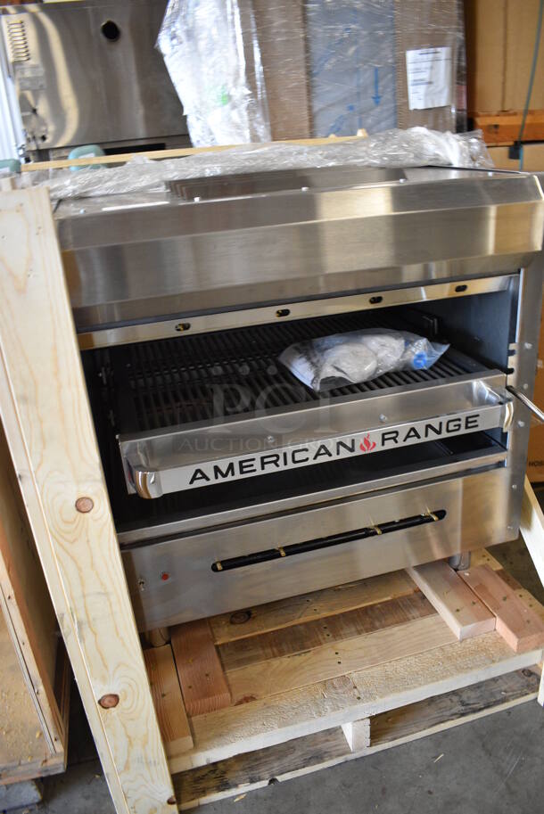 BRAND NEW! American Range Model AGBU-1 Stainless Steel Commercial Natural Gas Powered Cheese Melter. 80,000 BTU. 36x39x38  - Image 10 of 12