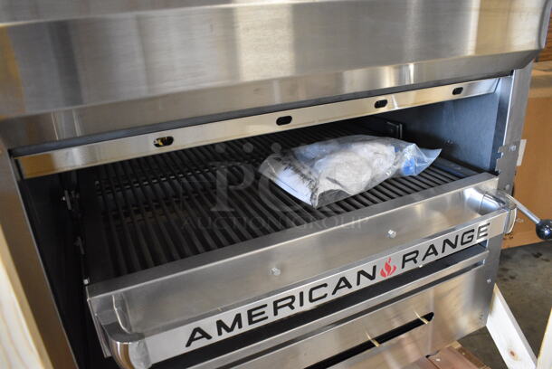 BRAND NEW! American Range Model AGBU-1 Stainless Steel Commercial Natural Gas Powered Cheese Melter. 80,000 BTU. 36x39x38  - Image 12 of 12