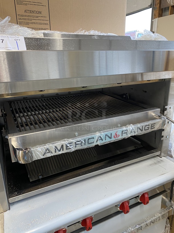 BRAND NEW! American Range Model AGBU-3 Stainless Steel Commercial Natural Gas Powered Vertical Broiler w/ Oven. 36x39x55 - Image 9 of 10