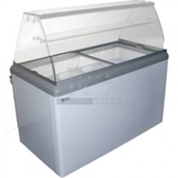BRAND NEW! Excellence Model HB-14HCD Metal Commercial Chest Freezer Merchandiser w/ 2 Sliding Lids. Comes w/ Canopy Installation Addition! Stock Picture Used As Gallery. 110-120 Volts, 1 Phase. 51x27x30. Tested and Working!