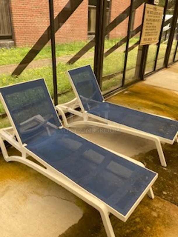 COOL! 6 Outdoor Pool Lounge Chairs. 6X Your Bid.  - Image 2 of 2