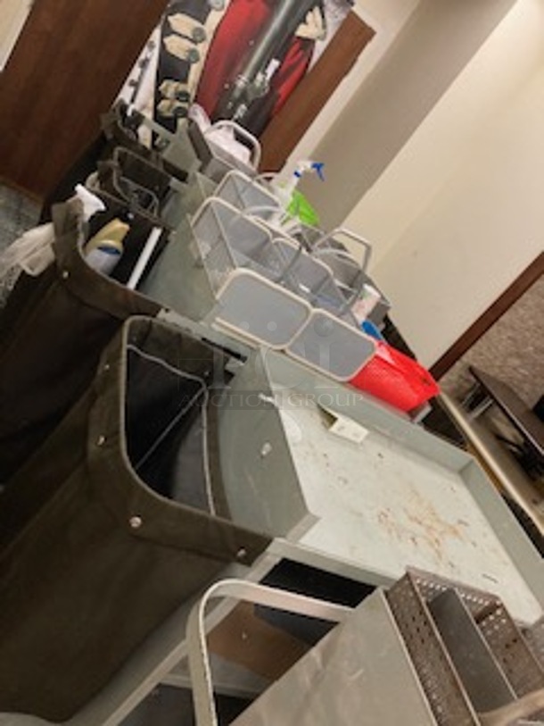 ALL ONE MONEY! Room Full Of Housekeeping Carts And Accessories. Buyer Must Remove. 