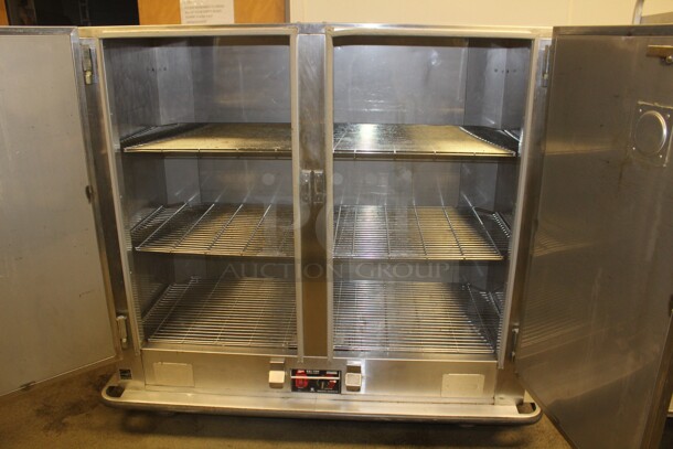 SUPER! Metro Model MBQ-150D Commercial Stainless Steel Heated Holding/Banquet Cabinet With 150 Plate Capacity On Commercial Casters. 65x29x61. 120V/60Hz. Working When Closed! Timer Does Not Come On. Buyer Must Remove! - Image 2 of 8