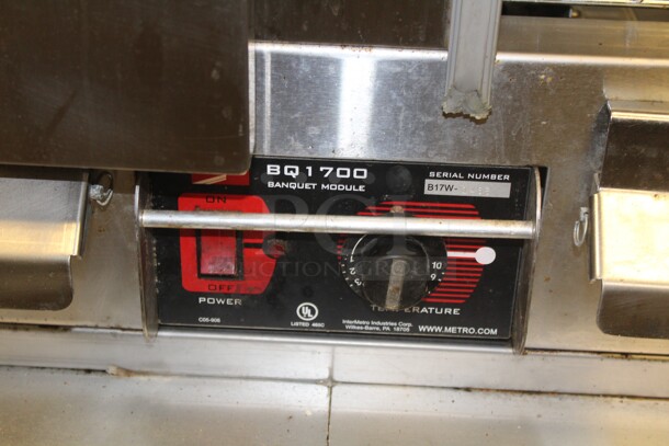 SUPER! Metro Model MBQ-150D Commercial Stainless Steel Heated Holding/Banquet Cabinet With 150 Plate Capacity On Commercial Casters. 65x29x61. 120V/60Hz. Working When Closed! Timer Does Not Come On. Buyer Must Remove! - Image 3 of 8