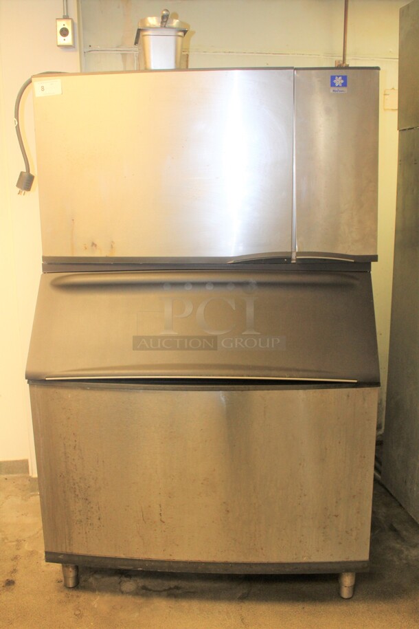 FANTASITC! Manitowoc Model SD1402A Commercial Stainless Steel Air Cooled Ice Maker With Bin. 1450lbs/day. 208-230V. 60Hz. Working When Closed! Buyer Must Remove!