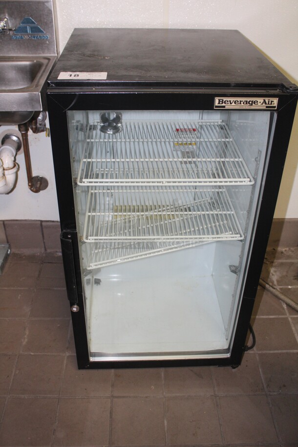 GREAT! Beverage Air Model UR30G Commercial Glass Door Refrigerator/Cooler. 20.5x24x36. 115V/60Hz. Working When Closed! Buyer Must Remove! - Image 1 of 6
