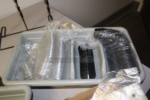 ALL ONE MONEY! Silverware Caddies, Plastic Lids And Silverware, Chip Display Rack.  - Image 2 of 5