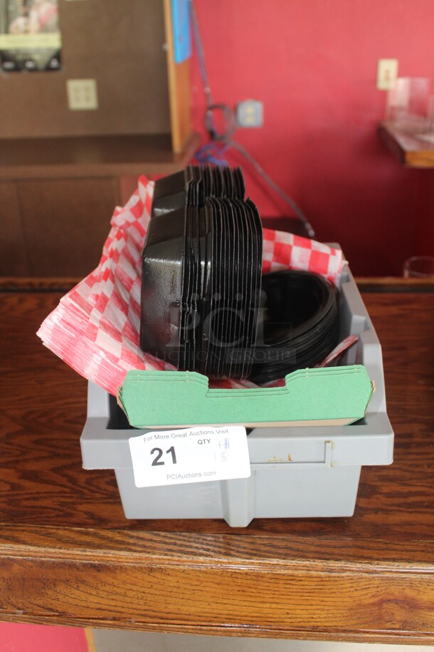 ALL ONE MONEY! Assorted Take Out Containers.  - Image 1 of 2