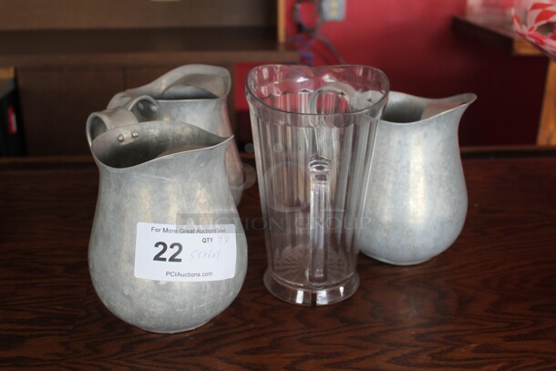 4 Pitchers. 5.5x6x9  4X Your Bid! - Image 1 of 1