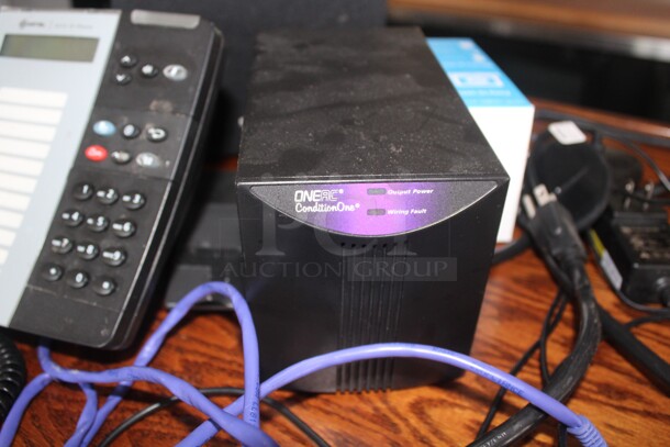ALL ONE MONEY! Telephone, Surge Protector And Speaker.  - Image 2 of 2