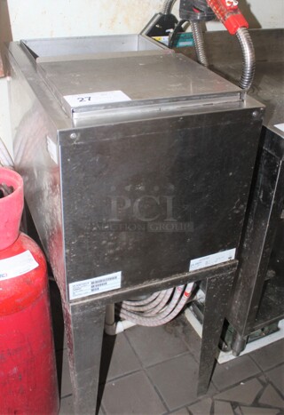 NICE! Lancer Model 415 Commercial Stainless Steel Drop In Ice Chest On Stand. 15x22x35. Buyer Must Remove. 