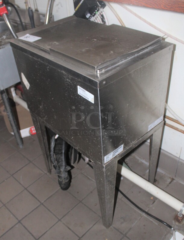 SUPER! Lancer Model 415 Commercial Stainless Steel Drop In Ice Bin On Stand. 23x21x33. Buyer Must Remove.  - Image 1 of 3