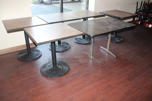  6 Commercial Tables. 5 Measure 30x30x31 And 1 Measures 48x30x29. 6x Your Bid!  - Image 1 of 1