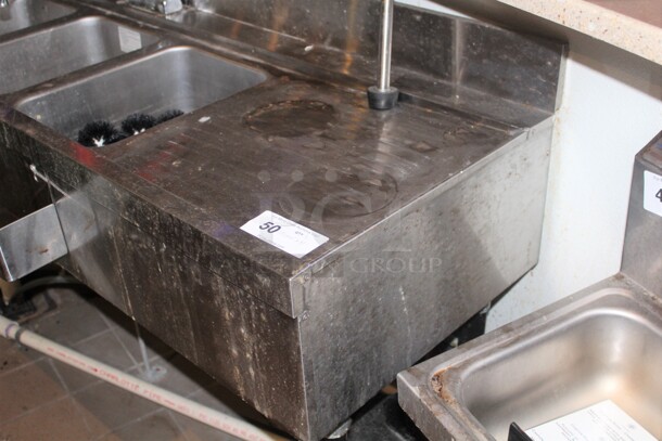 SUPER! Supreme Metal Commercial Stainless Steel 3 Compartment Underbar Sink With Drainboards and Speedrail. 71x21x31. Buyer Must Remove.  - Image 2 of 5