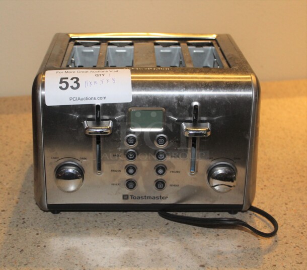 NICE! Toastmaster Commercial Stainless Steel 4 Slot Countertop Toaster. 11x10.5x8. 120V/60Hz. Working When Closed!