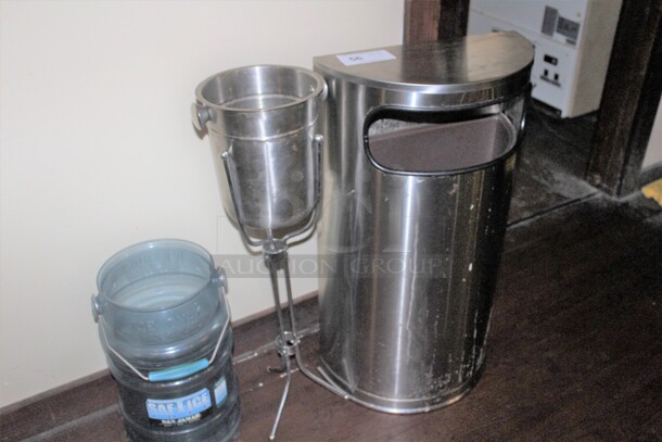 ALL ONE MONEY! Stainless Steel Trash Can, Wine Cooler, Ice Bucket.  - Image 1 of 2