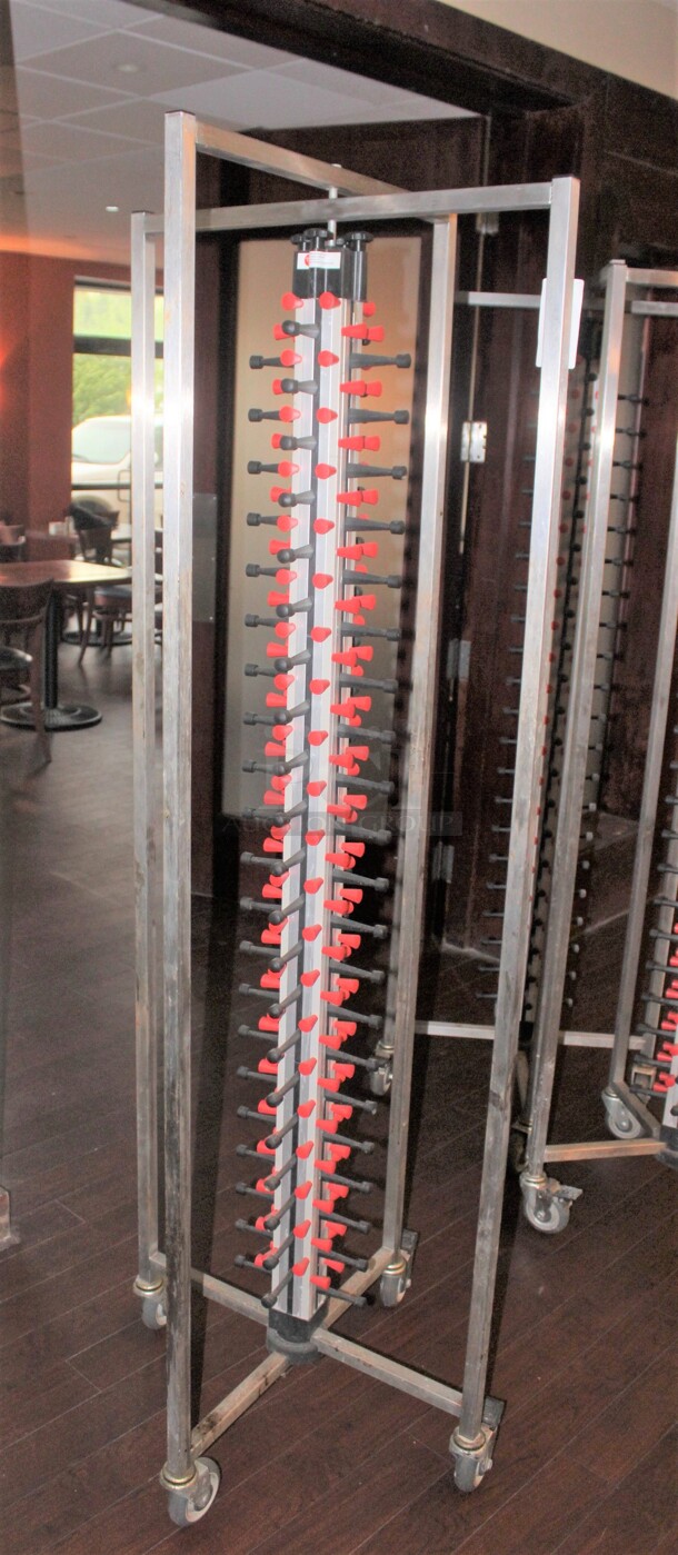 3 Commercial Plate Drying Racks On Commercial Casters. 25x25x74.5. 3X Your Bid! - Image 1 of 3