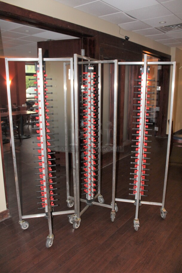 3 Commercial Plate Drying Racks On Commercial Casters. 25x25x74.5. 3X Your Bid! - Image 3 of 3