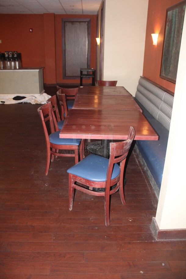 ALL ONE MONEY! 3 Commercial Dining Tables (30x30x30) And 6 Commercial Dining Chairs. (17x22x32).  - Image 3 of 3