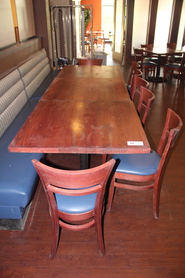 ALL ONE MONEY! 3 Commercial Dining Tables (30x30x30) And 7 Commercial Dining Chairs (17x22x32).  - Image 1 of 3
