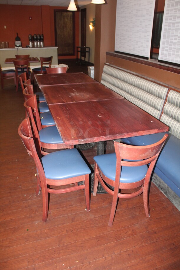ALL ONE MONEY! 3 Commercial Dining Tables (30x30x30) And 7 Commercial Dining Chairs (17x22x32).  - Image 3 of 3