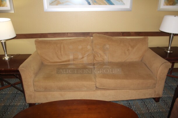 ALL ONE MONEY! Loveseat, 2 Chairs, 1 Coffee Table , 2 End Tables, And 2 Lamps. Buyer Must Remove! - Image 3 of 7