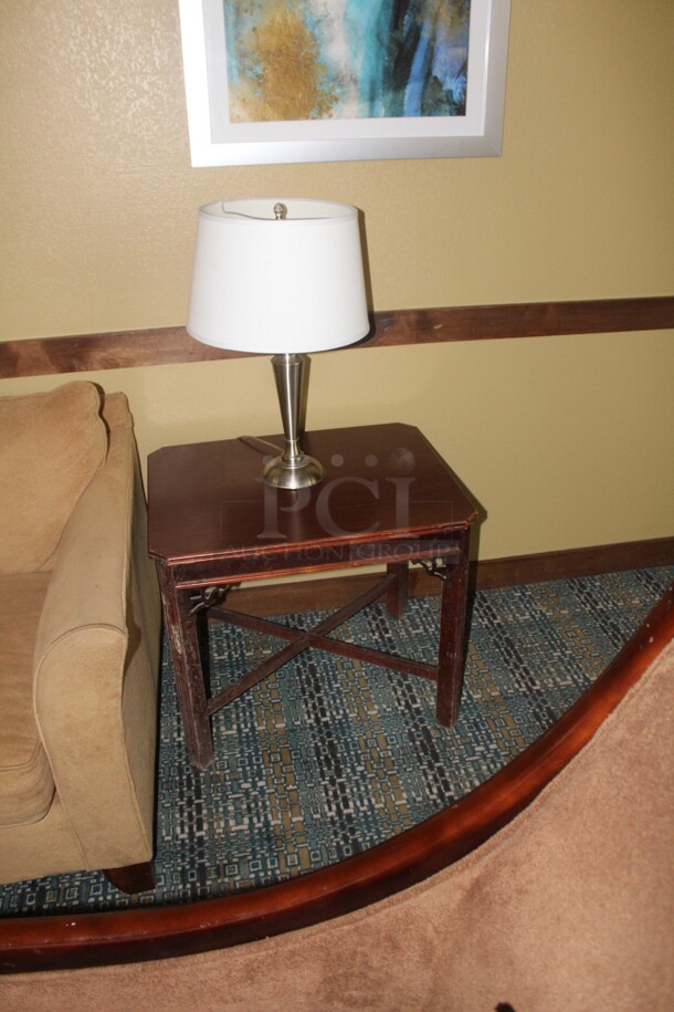 ALL ONE MONEY! Loveseat, 2 Chairs, 1 Coffee Table , 2 End Tables, And 2 Lamps. Buyer Must Remove! - Image 7 of 7