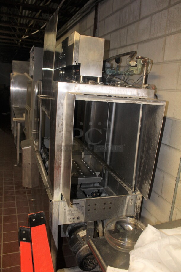 WOW! Jackson Model AJ-66CE Commercial Stainless Steel Conveyer Dishwasher. 248 Racks/Hour. 84x34x76. 208V/60Hz. 3 Phase. Buyer Must Remove.  - Image 3 of 8