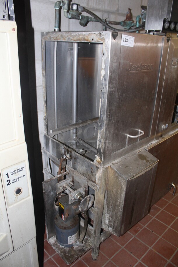 WOW! Jackson Model AJ-66CE Commercial Stainless Steel Conveyer Dishwasher. 248 Racks/Hour. 84x34x76. 208V/60Hz. 3 Phase. Buyer Must Remove.  - Image 6 of 8