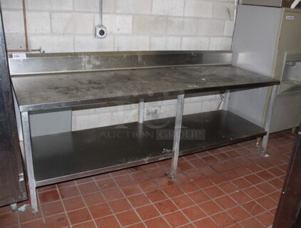 GREAT FIND! Load King Commercial Stainless Steel Table With Undershelf. 92x34x38. Buyer Must Remove. 
