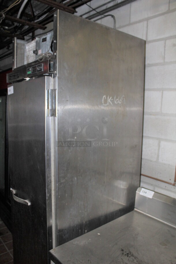 NICE! Beverage Air Model PR24-1AS Commercial Stainless Steel Single Door Reach In Refrigerator/Cooler. 26x34x84. 115V/60Hz. In Storage, Unable To Test. Buyer Must Remove.  - Image 4 of 5