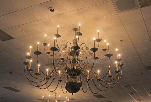 GORGEOUS! Chandelier. 120x120x120. Item Will Be Dropped By Pick Up Day. This Item Will Not Be Eligible For Transport or Shipping. - Image 1 of 1
