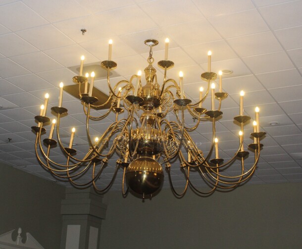 GORGEOUS! Chandelier. 120x120x120. Item Will Be Dropped By Pick Up Day. This Item Will Not Be Eligible For Transport or Shipping  - Image 1 of 1