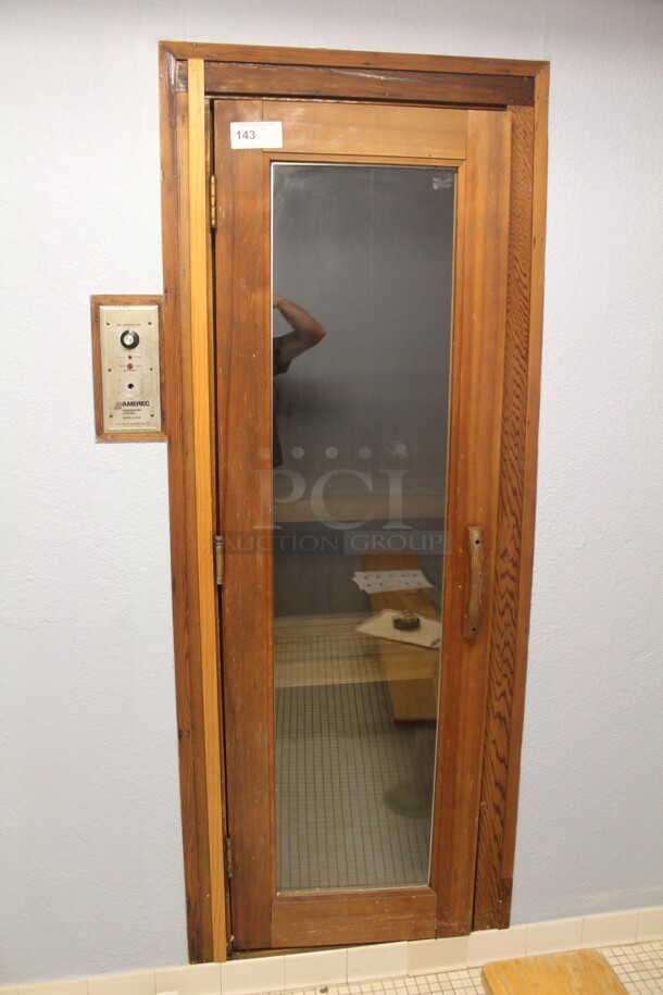 WOW! Amerec Model C103A Sauna. 90x75x83. 208/240V. Working When Closed. Buyer Must Remove. 