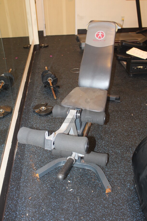SUPER FIND! Marcy Leg Exercise Bench. 25x74x70.  Buyer Must Remove.  - Image 1 of 2