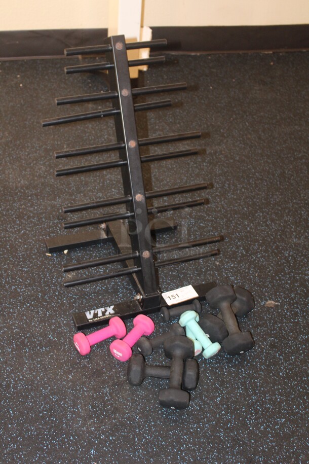 SUPER FIND! Barbell Rack And Weights. 18x16x30. Buyer Must Remove.  - Image 2 of 2
