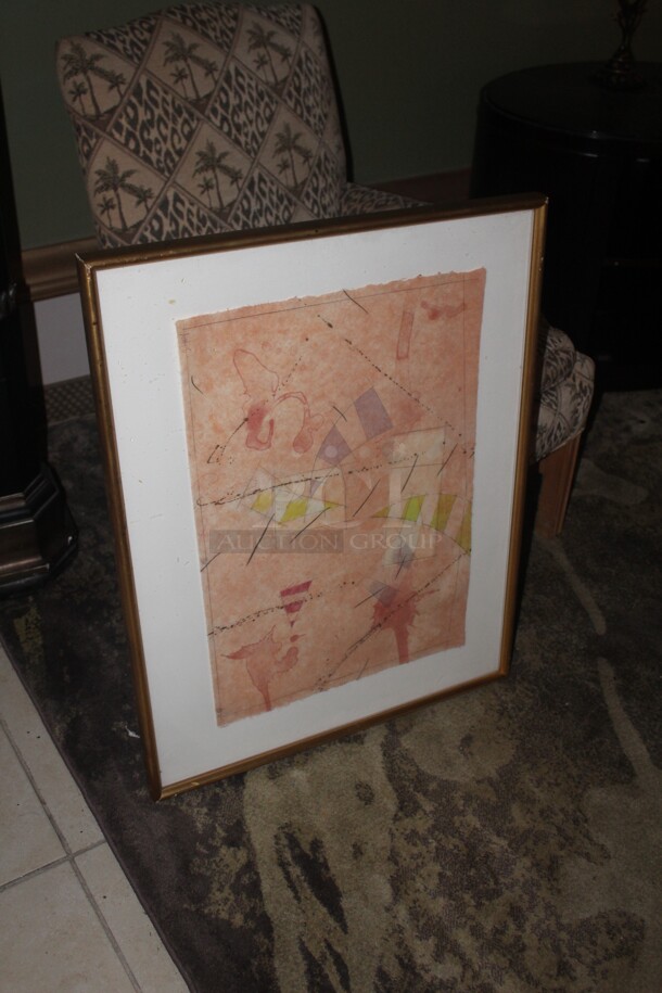 ALL ONE MONEY! 2 Chairs, 1 Lamp, 1 Table, Bell, 2 Prints. Buyer Must Remove.  - Image 6 of 9
