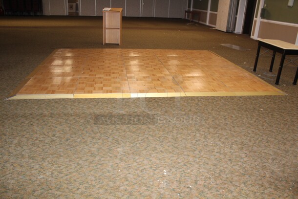 20 Pieces Of Parquet Flooring (37x37x2 each). 20X Your Bid! Buyer Must Remove.  - Image 2 of 2