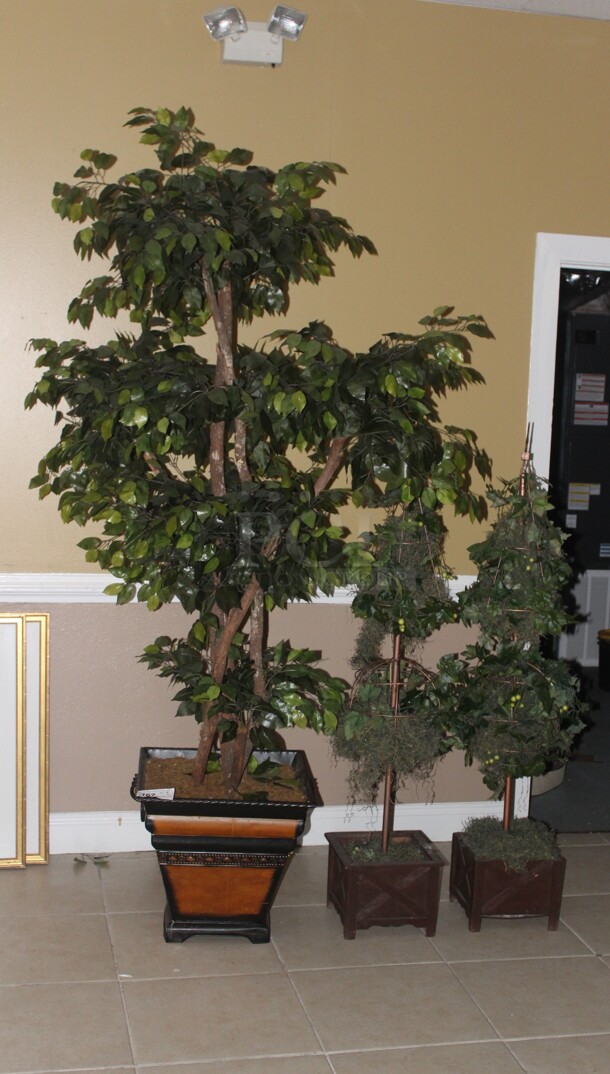 3 Artificial Trees. 3X Your Bid! 