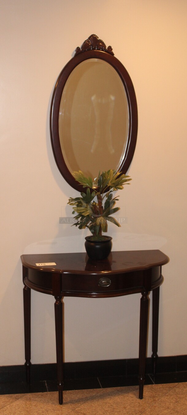 ALL ONE MONEY! Mirror, Console Table, Flower Arrangement. 