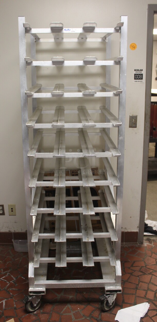 FANTASTIC! Commercial Aluminum Pan Rack On Commercial Casters. 25x34x77