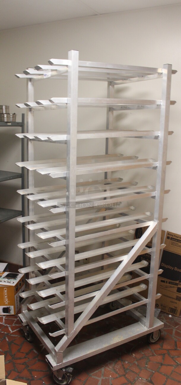 FANTASTIC! Commercial Aluminum Pan Rack On Commercial Casters. 25x34x77 - Image 2 of 2