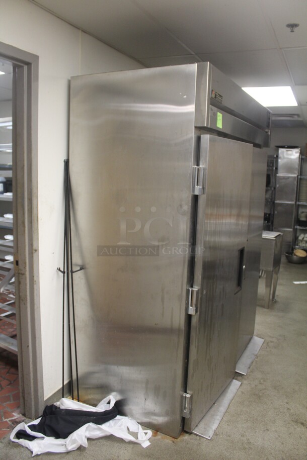 WOW! True Model TA2RRI-2S Commercial Stainless Steel Double Door Roll In Refrigerator/Cooler. 67x34x82. 115V/60Hz. Working When Closed! Buyer Must Remove.  - Image 7 of 7