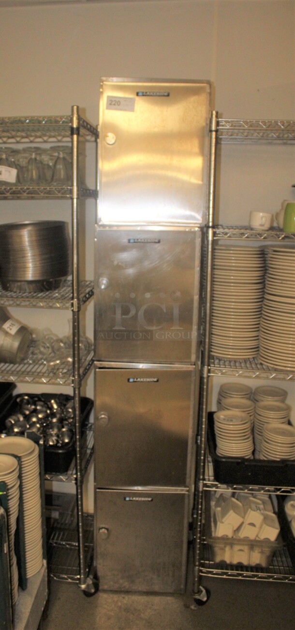 4 Lakeside Commercial Stainless Steel Cabinets. 15x13x20. 4X Your Bid! - Image 5 of 5