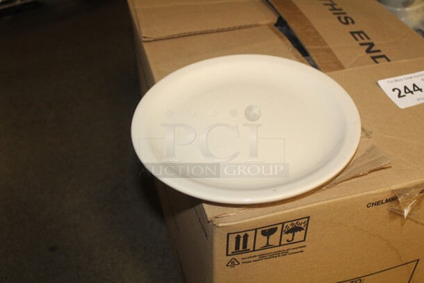 35 Commercial White Dinner Plates. 9.5x9.5x1. 35X Your Bid!